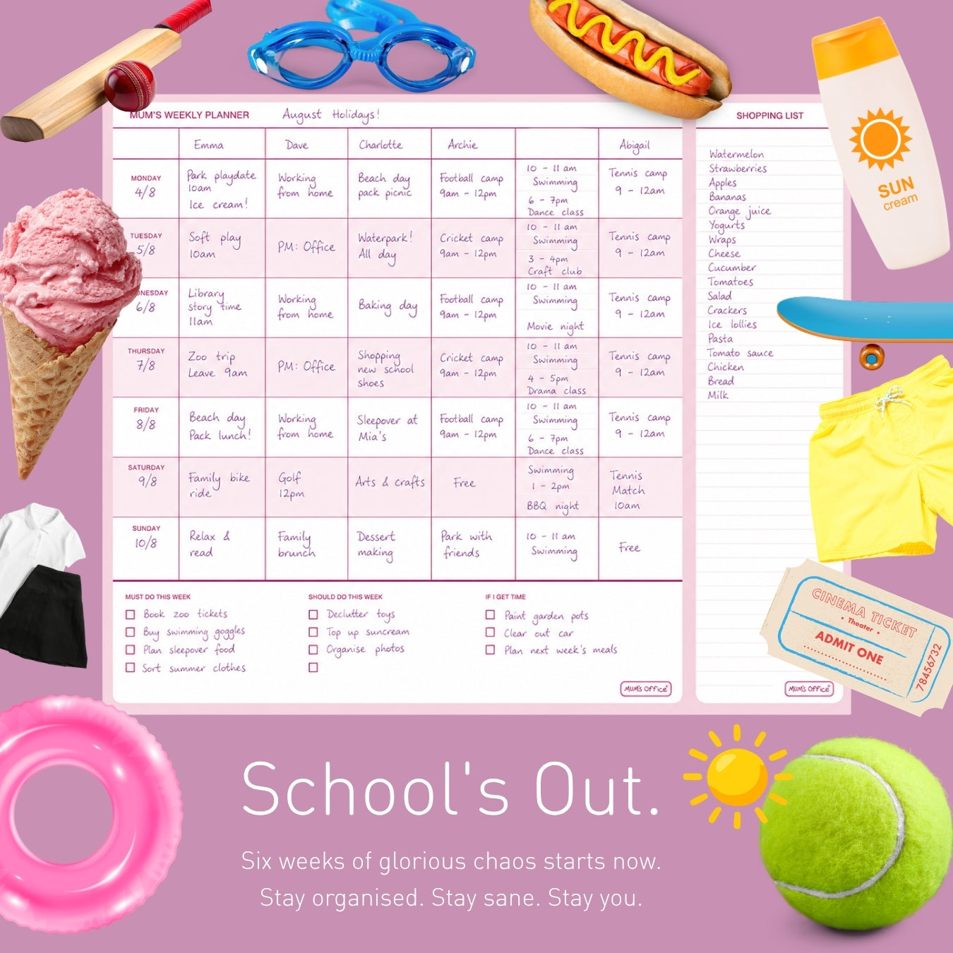 MUM's Weekly Planner