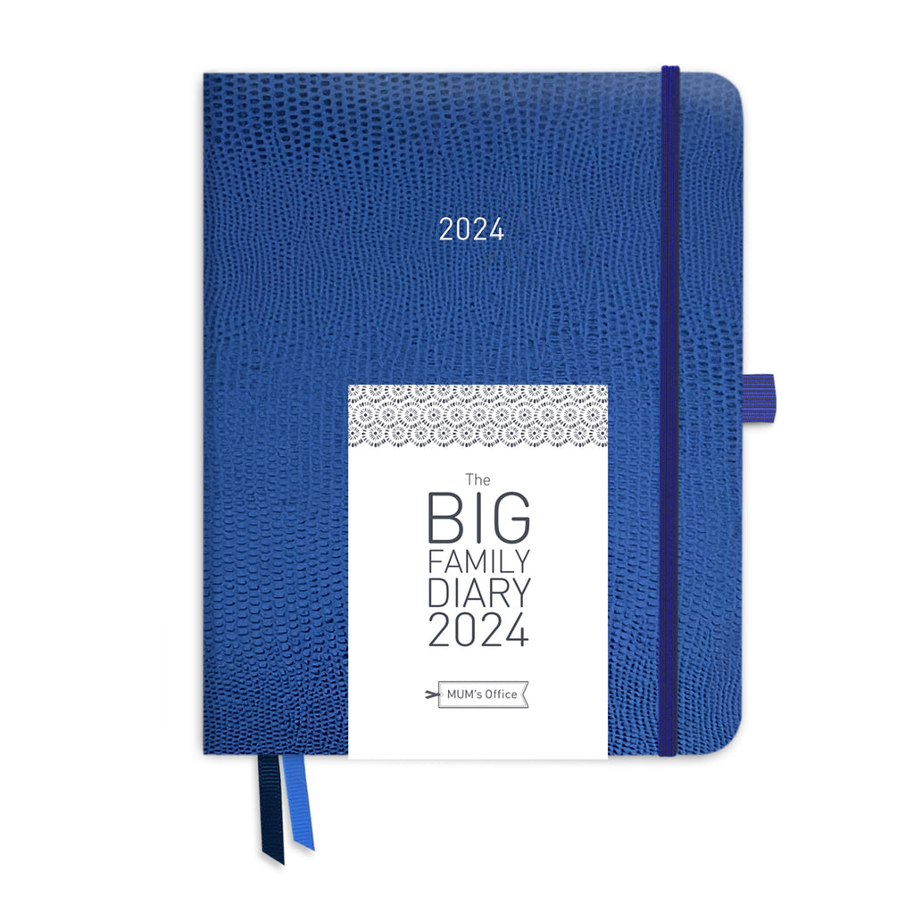 BIG Family Diary 2024 - French Navy with GREY print