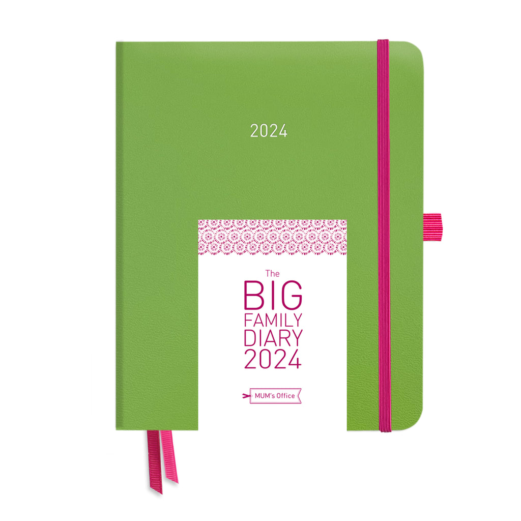BIG Family Diary 2024 - Apple with PINK print