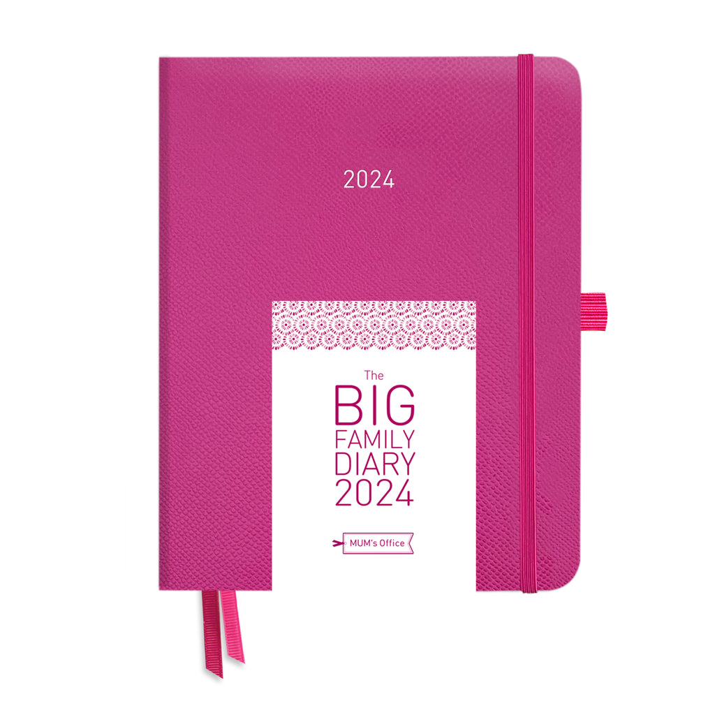 BIG Family Diary 2024 - Pink with PINK print