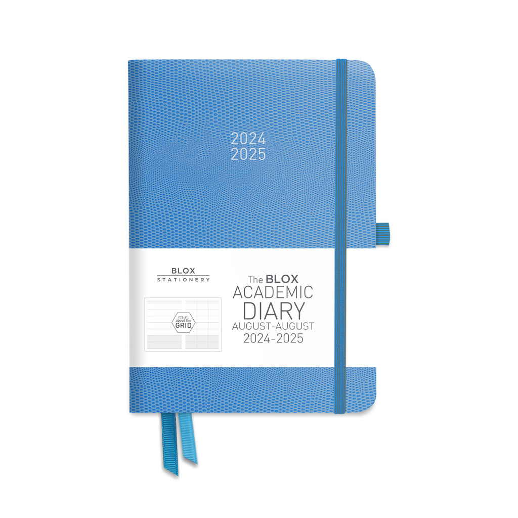 The BLOX Academic Diary 2024-25: Sky Blue printed with GREY print