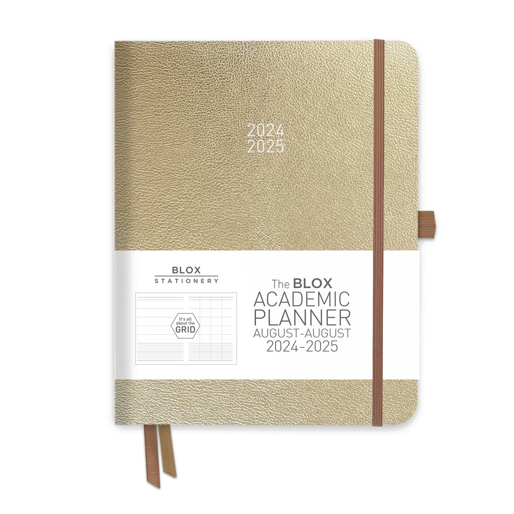 The BLOX Academic Planner 2024-25: Champagne printed with GREY print