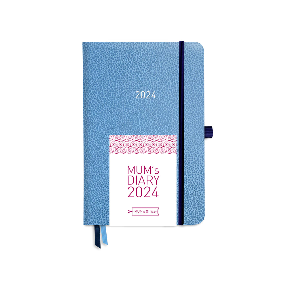 MUM's Diary 2024: SKY BLUE printed in PINK print