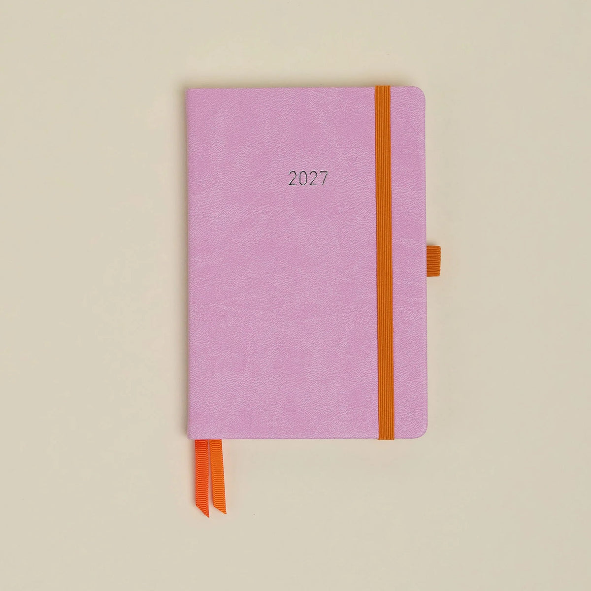 MUM's Diary 2027 in Lilac, vegan leather cover, week-to-view with 4 column GRID layout