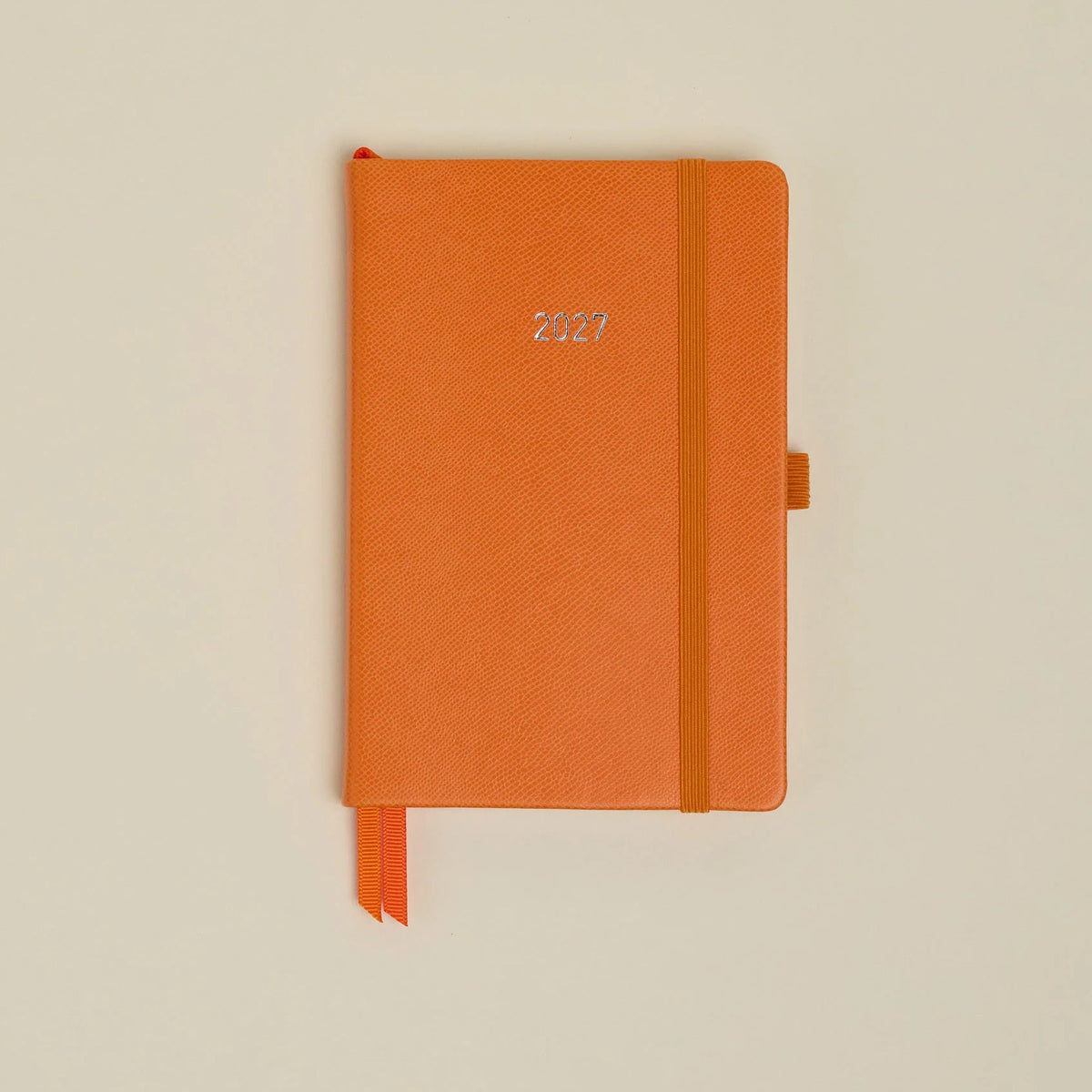 MUM's Diary 2027 in Satsuma, vegan leather cover, week-to-view with 4 column GRID layout