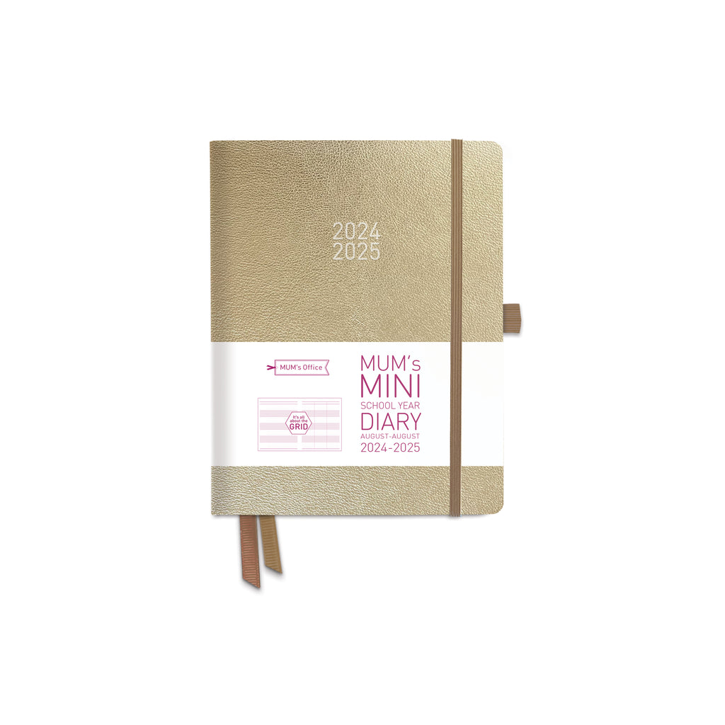 MUM's MINI Diary 2024-25: Champagne printed with PINK print