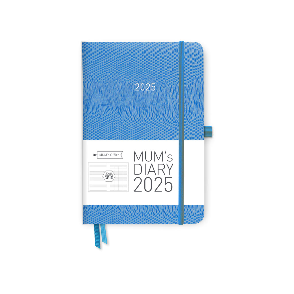MUM's Diary 2025: Sky Blue with Grey print