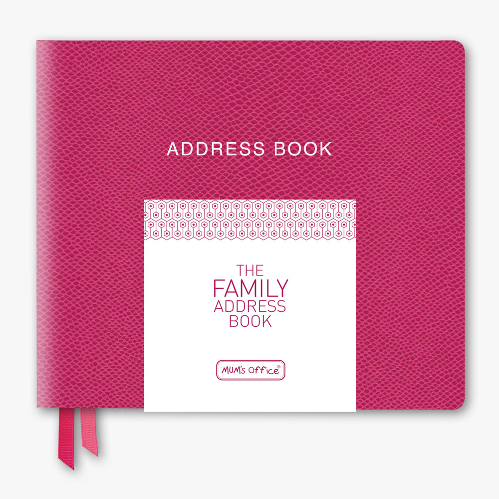 The FAMILY Address Book: Pink with Pink print
