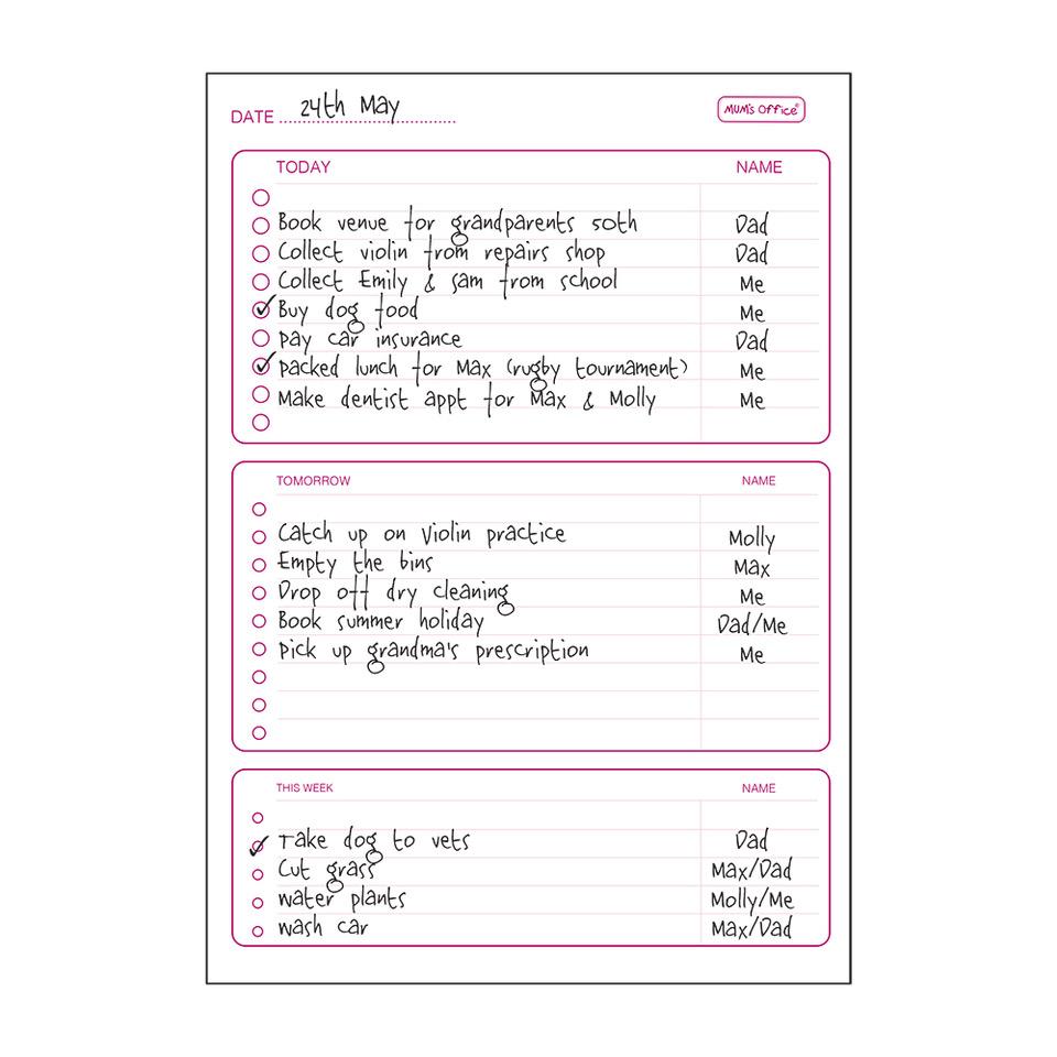 The FAMILY To Do List: Example