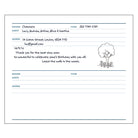 The FAMILY VISITORS Book - Example Page